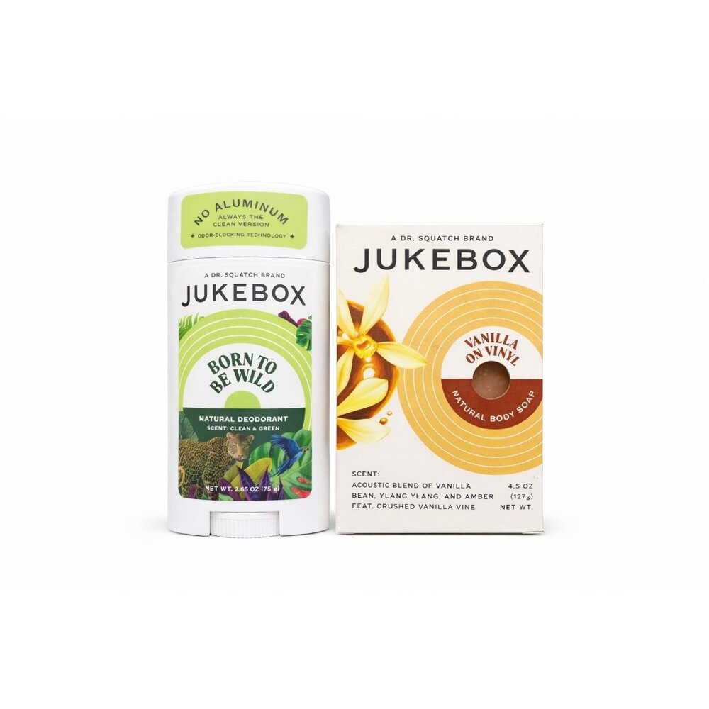 Jukebox Natural Deodorant Born To Be Wild + Vanilla On Vinyl‎ Soap Set